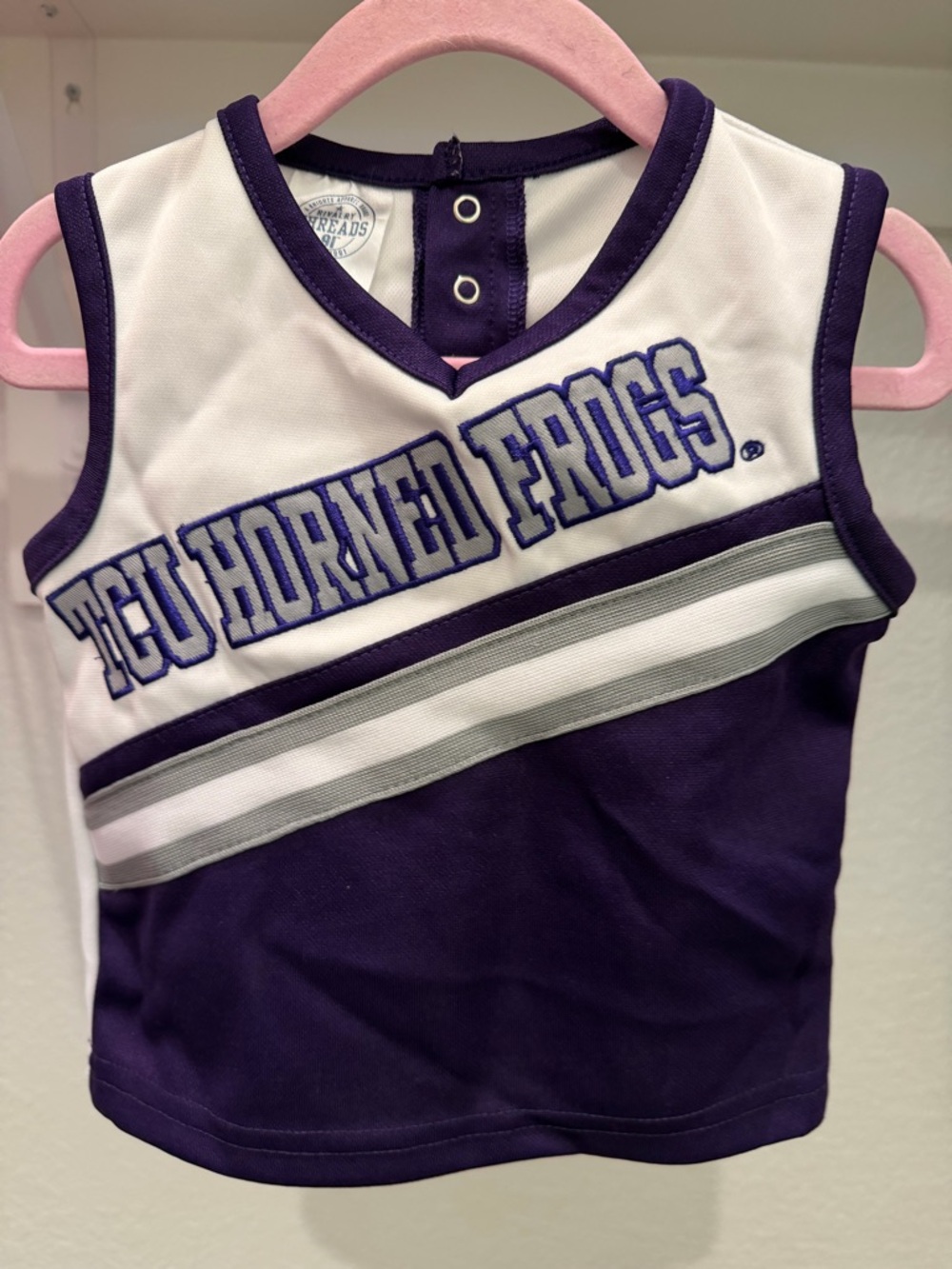 TCU Rivalry Threads Purple, White & Gray Kids Cheer Tank & Skirt